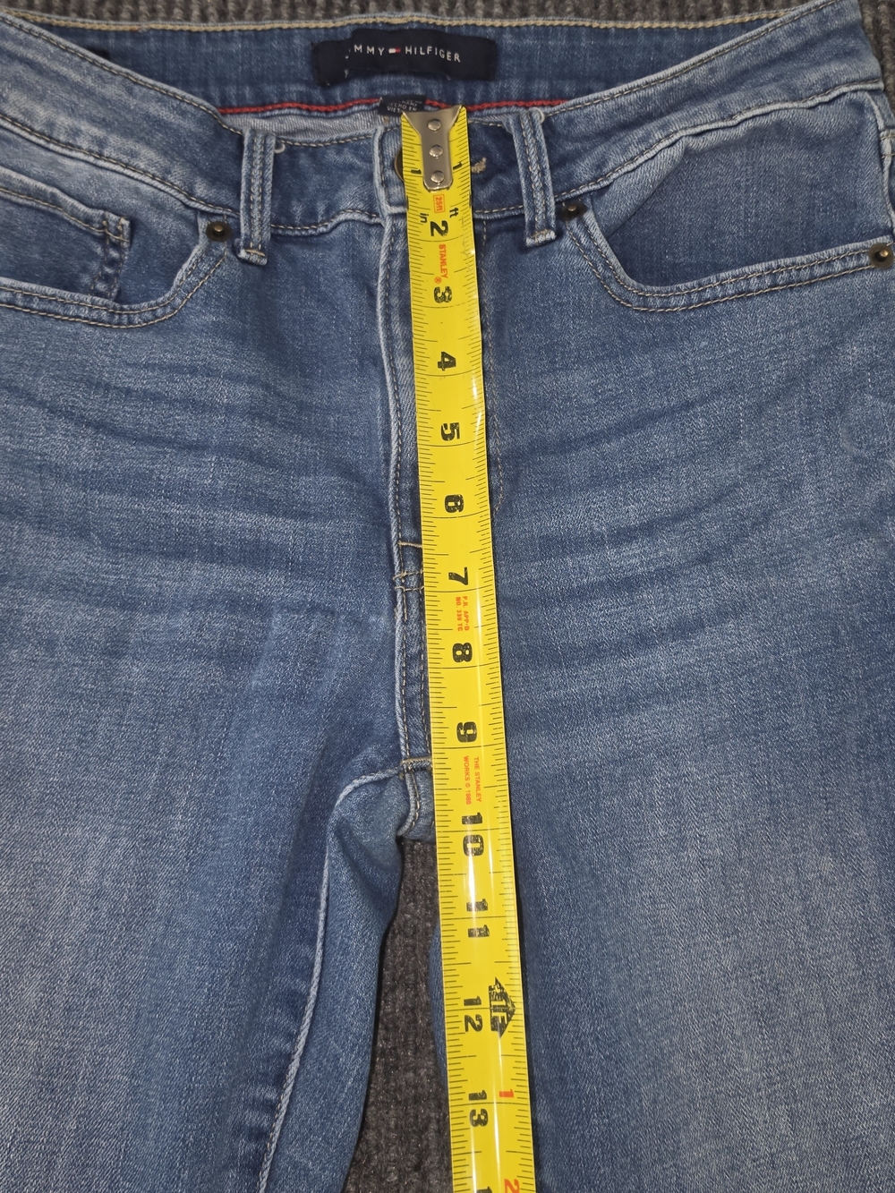 Tommy Hilfiger Light Blue Cuffed Mid-rise Slim Jeans - Picture 6 of 7